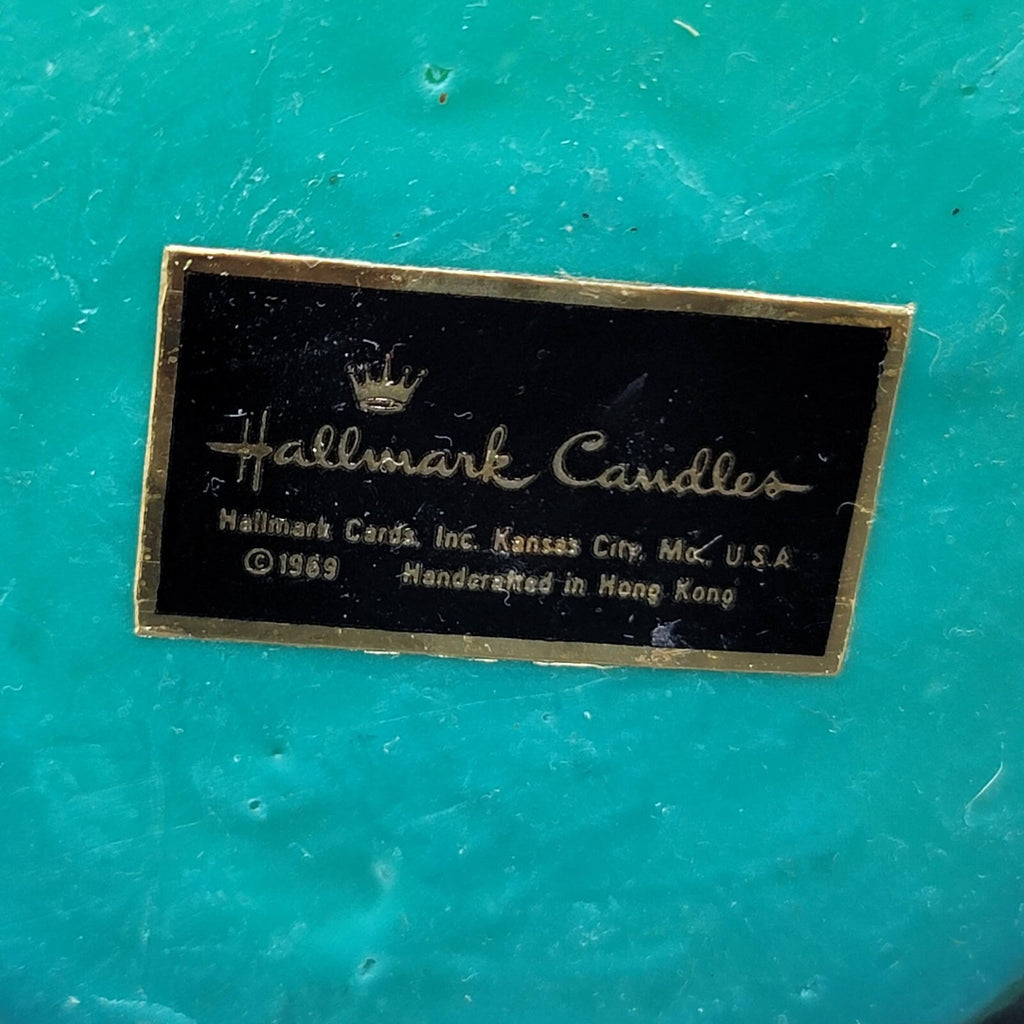 Vintage Hallmark Christmas Tree Candle Green Unused 7" New Old Stock