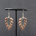 Pierced Earrings Silver tone Rhinestone Acrylic Dangle 1 7/8"