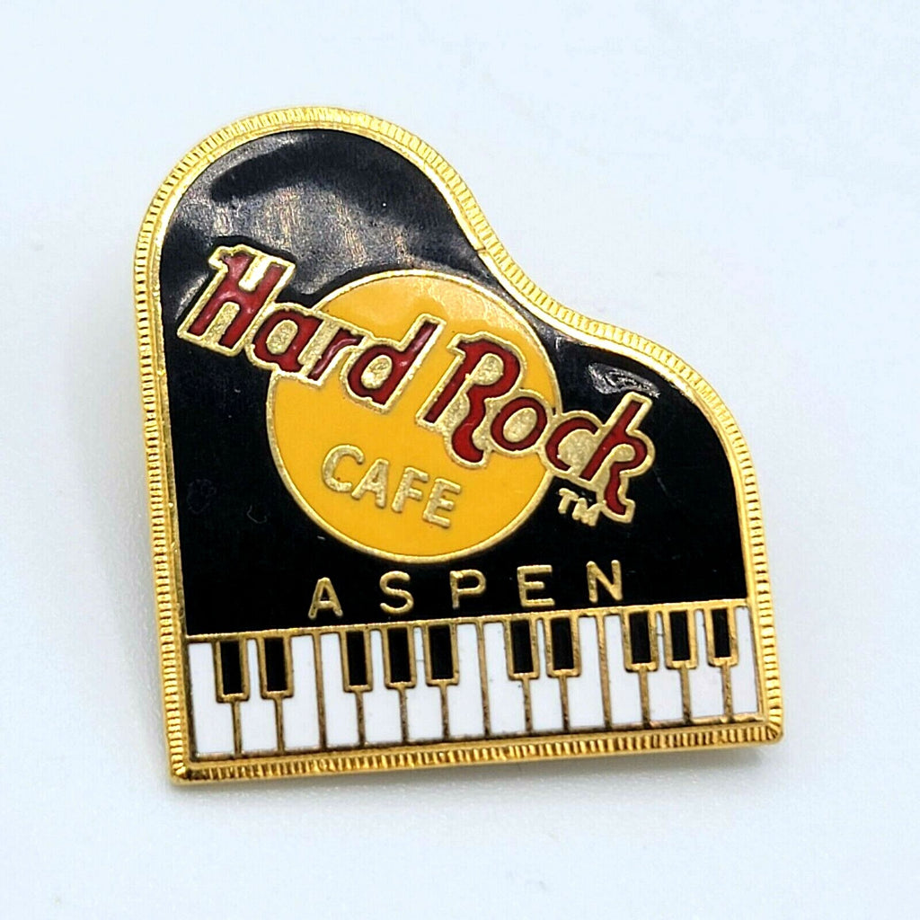 Hard Rock Cafe Pin ASPEN Colorado GRAND PIANO Enamel Lapel Hat Pin 1 1/8"