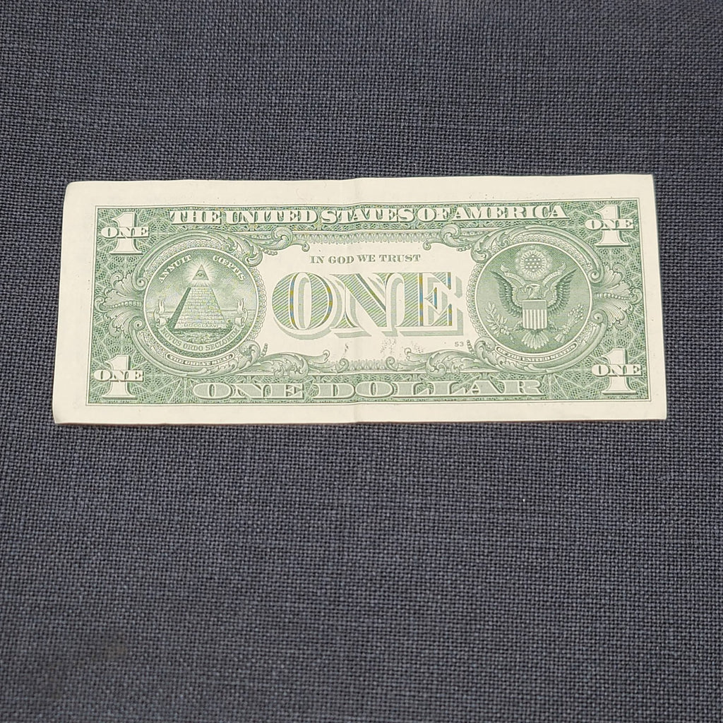 $1 Dollar Bill #F 45558846 G Series 2017 A