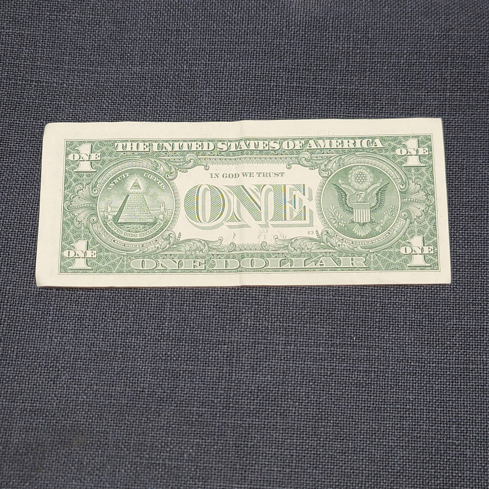 $1 Dollar Bill #F 45558846 G Series 2017 A