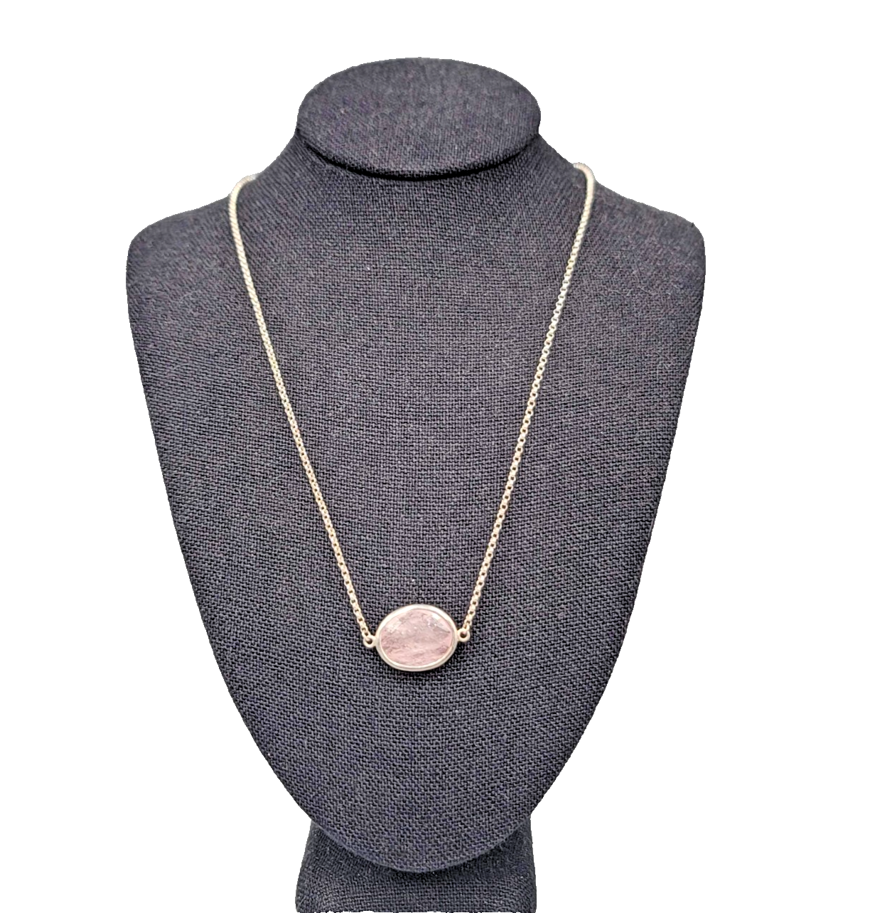 Talbots Pink Quartz Sterling Silver Necklace 925 Dainty 16"-18"