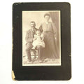 Antique Cabinet Card Photo Family Mustache Baby Smiles