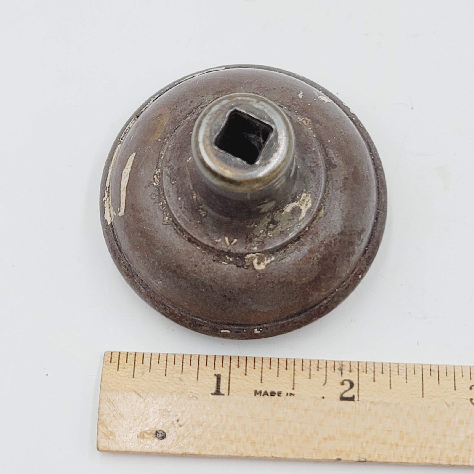 Vintage SINGLE Recessed Ornate Doorknob Salvage Door Hardware 2.25"