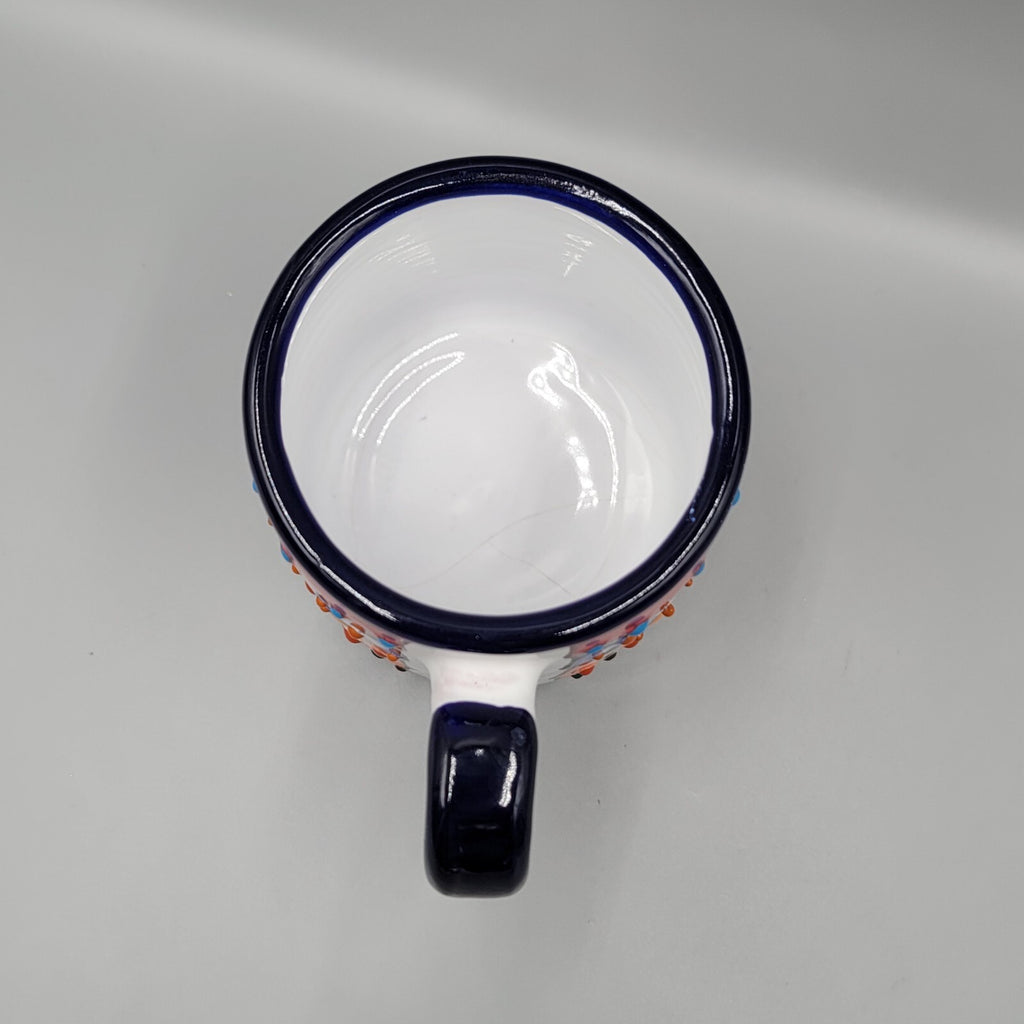 Talavera Pottery Coffee Mug Mexico Mexican Ceramic Hand Painted Red