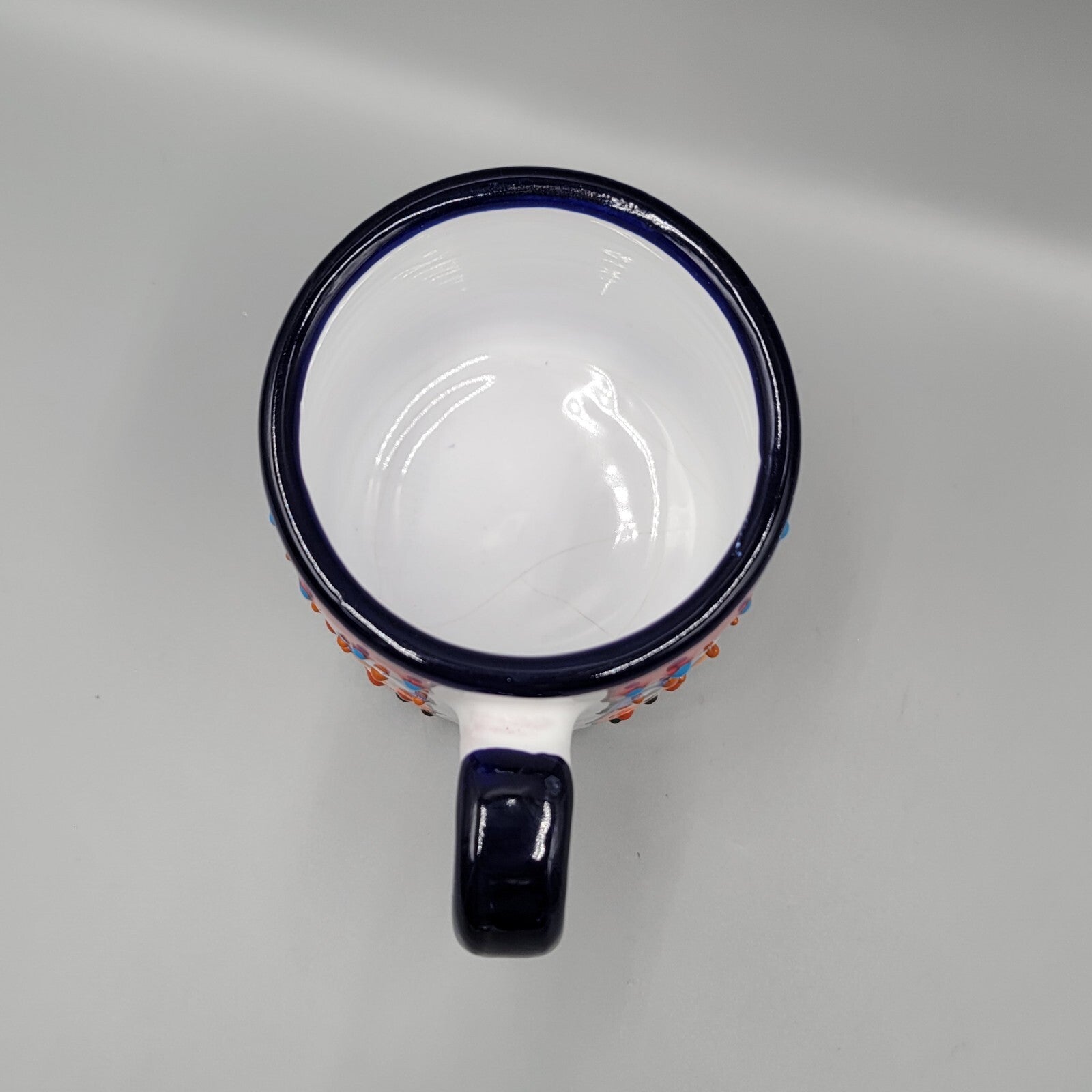 Talavera Pottery Coffee Mug Mexico Mexican Ceramic Hand Painted Red