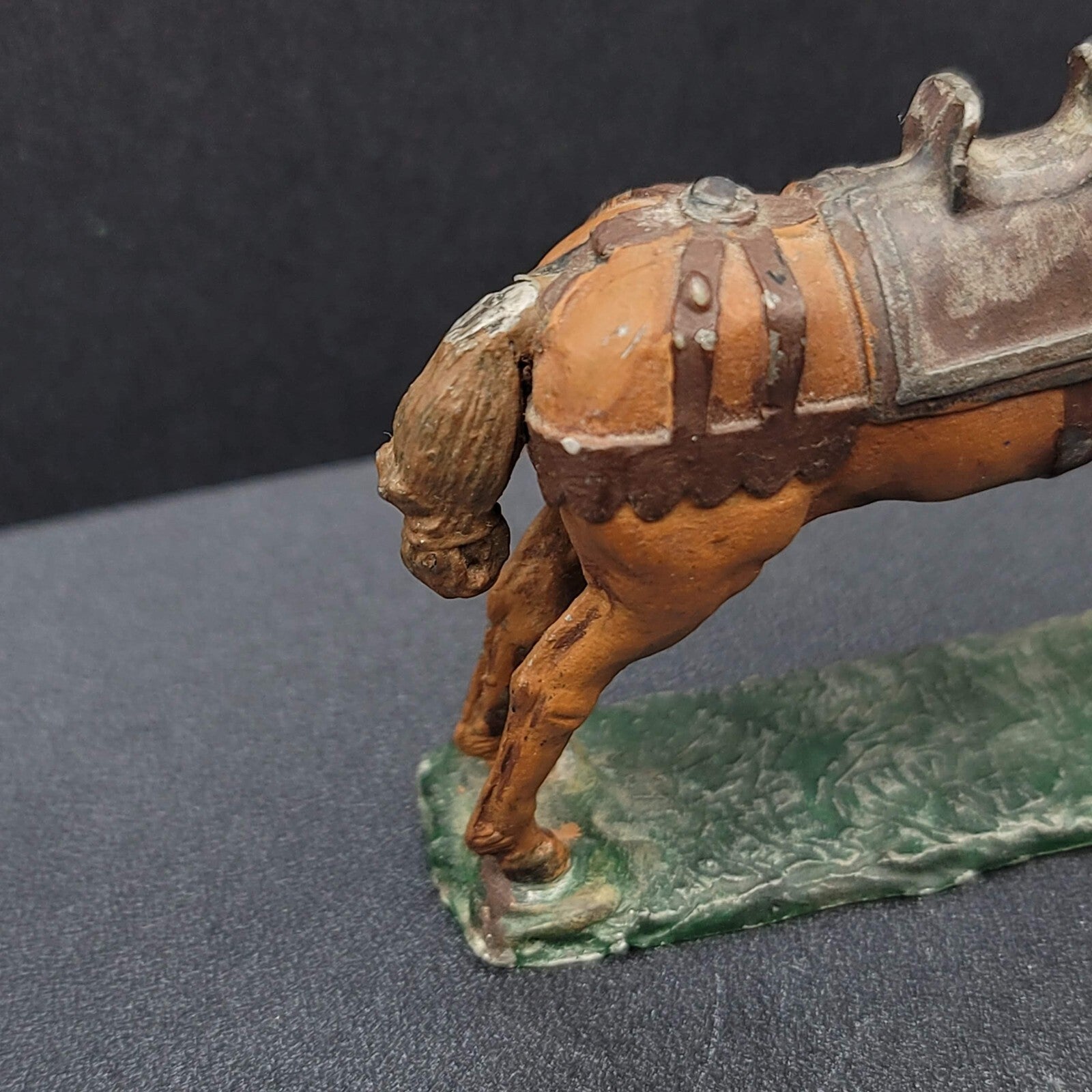 Vintage Military Soldiers Horse Lead Figure JR Miniatures 2.25"x3"