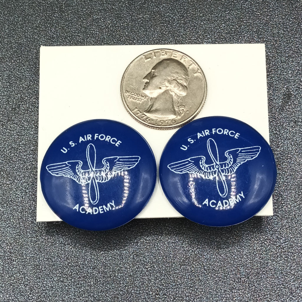 Lot of 4 Pairs Pierced Earrings Blue White US Air Force Academy Falcons Football
