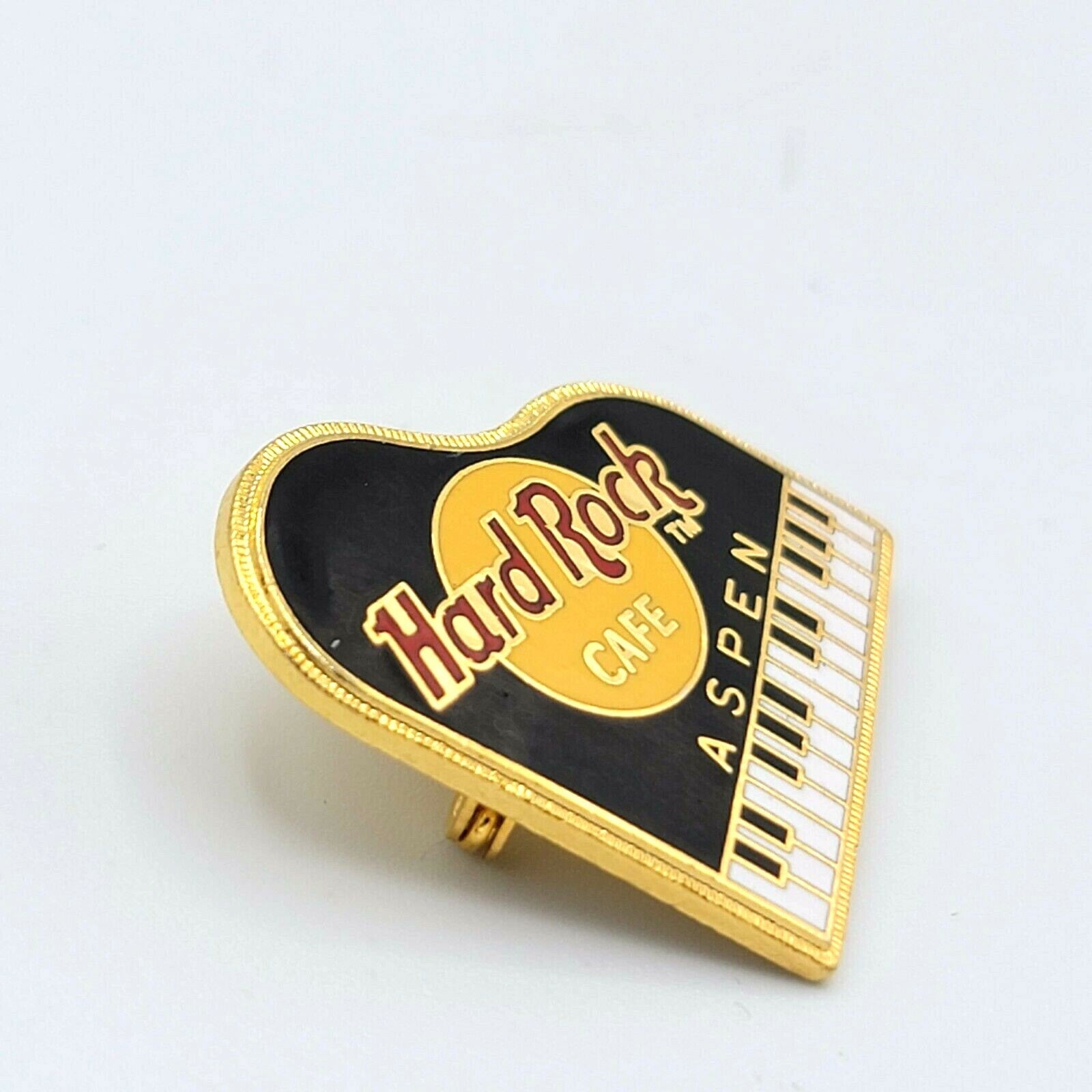 Hard Rock Cafe Pin ASPEN Colorado GRAND PIANO Enamel Lapel Hat Pin 1 1/8"