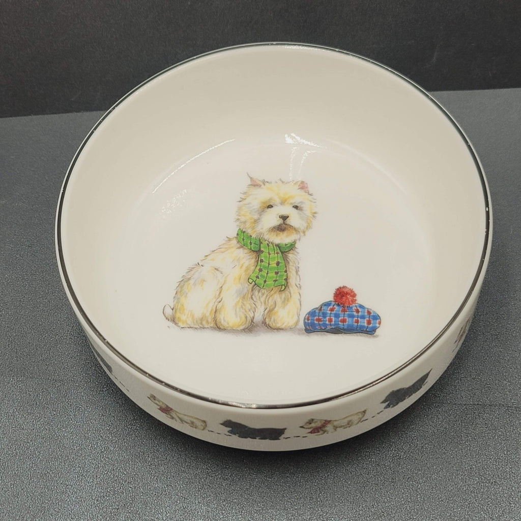 Hudson Middleton Scottie Dogs Bone China England Bowl 6"x2"