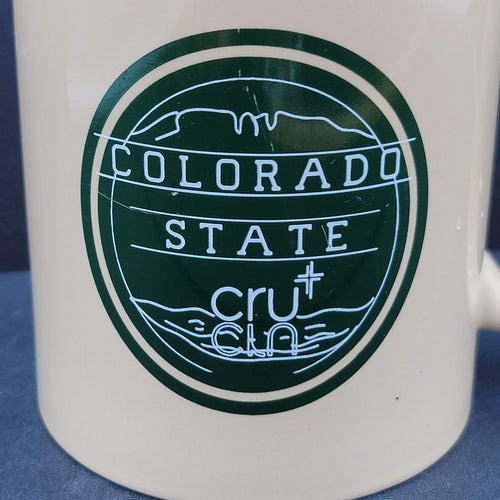 Colorado State Coffee Mug Green Tan White Christian CRU