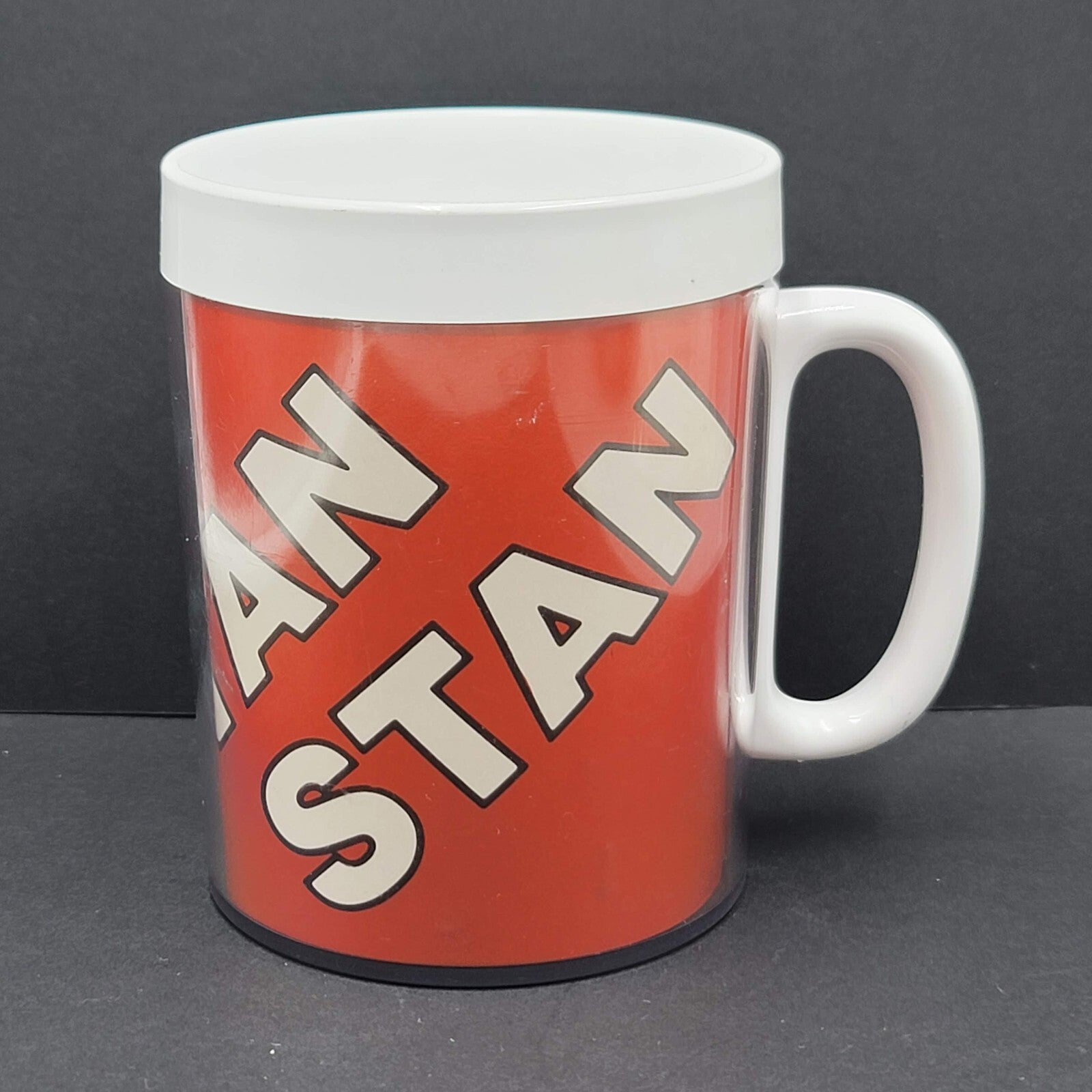 Vintage STAN Thermo Serv Insulated Plastic Mug Red USA 8oz RARE Eminem
