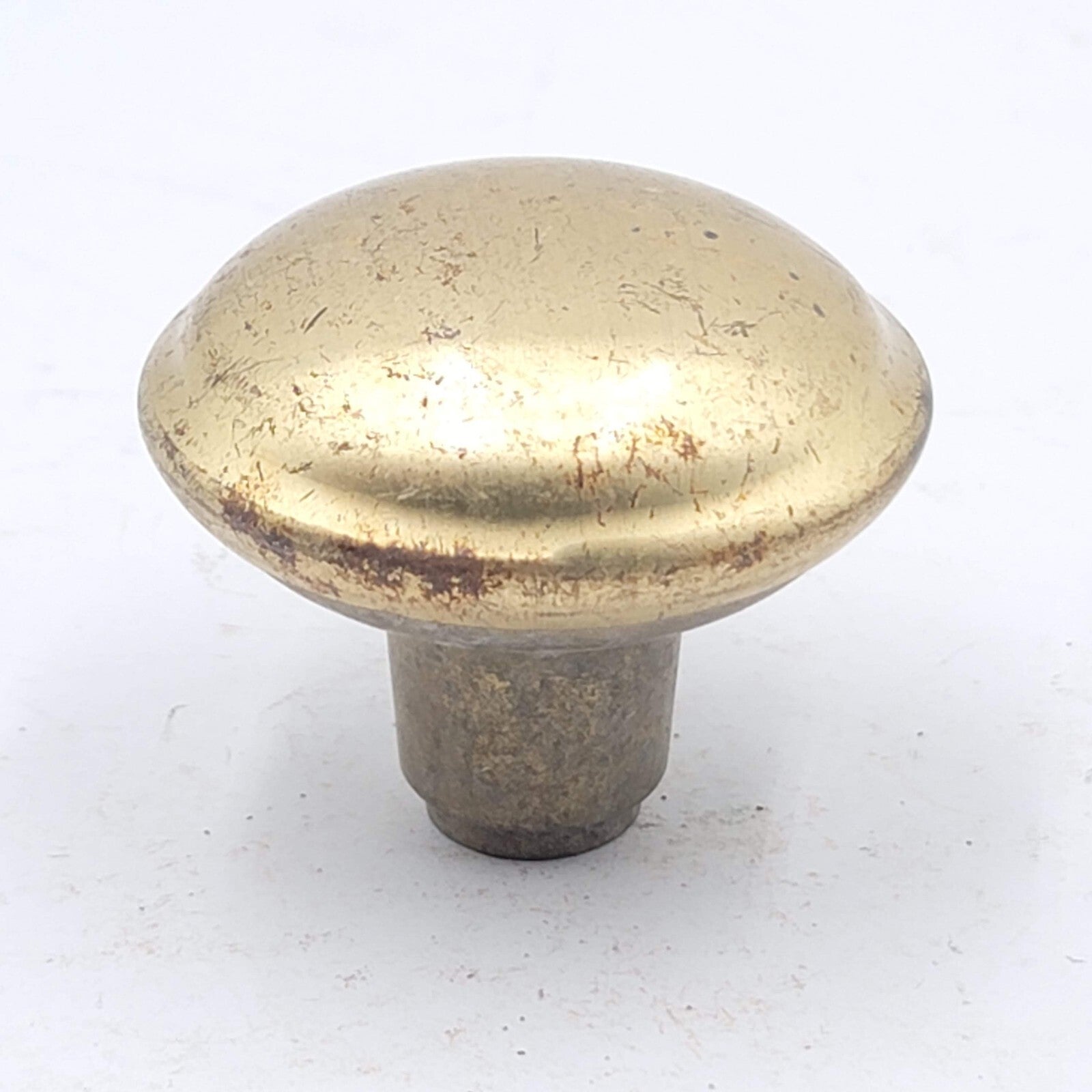 Vintage SINGLE Doorknob Gold Color Salvage Door Hardware 2.25"