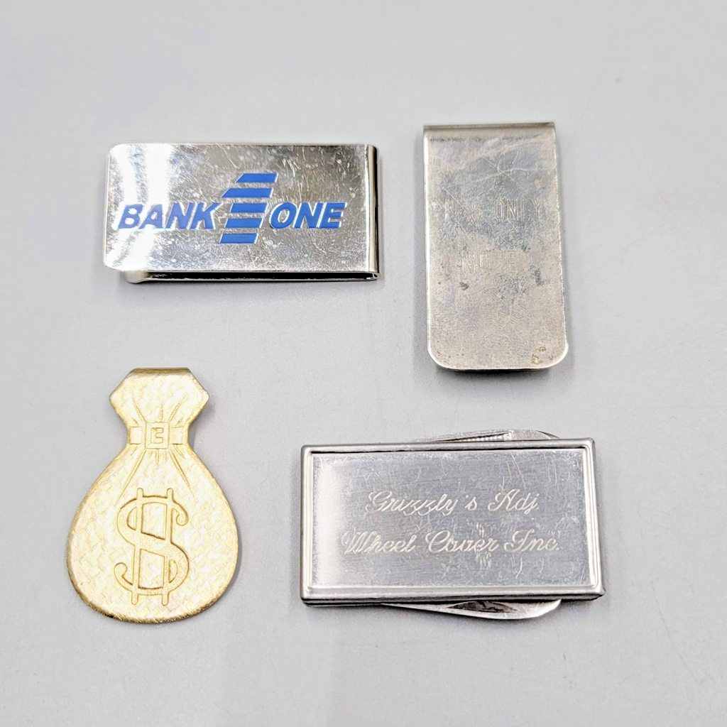 Vintage Money Clip Lot of 4 Accessories Bundle Bulk