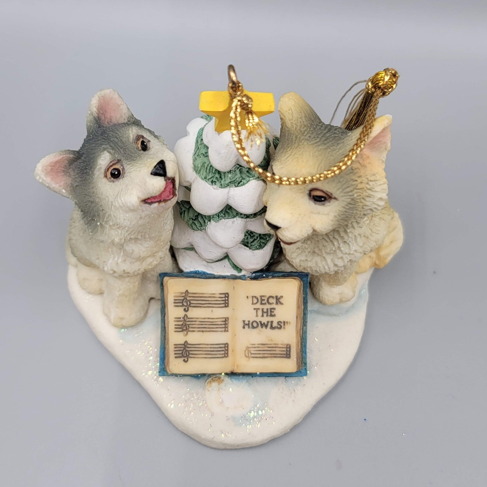 Vintage Bradford Edition Deck The Howls Puppy Ornament Christmas 89220 1995