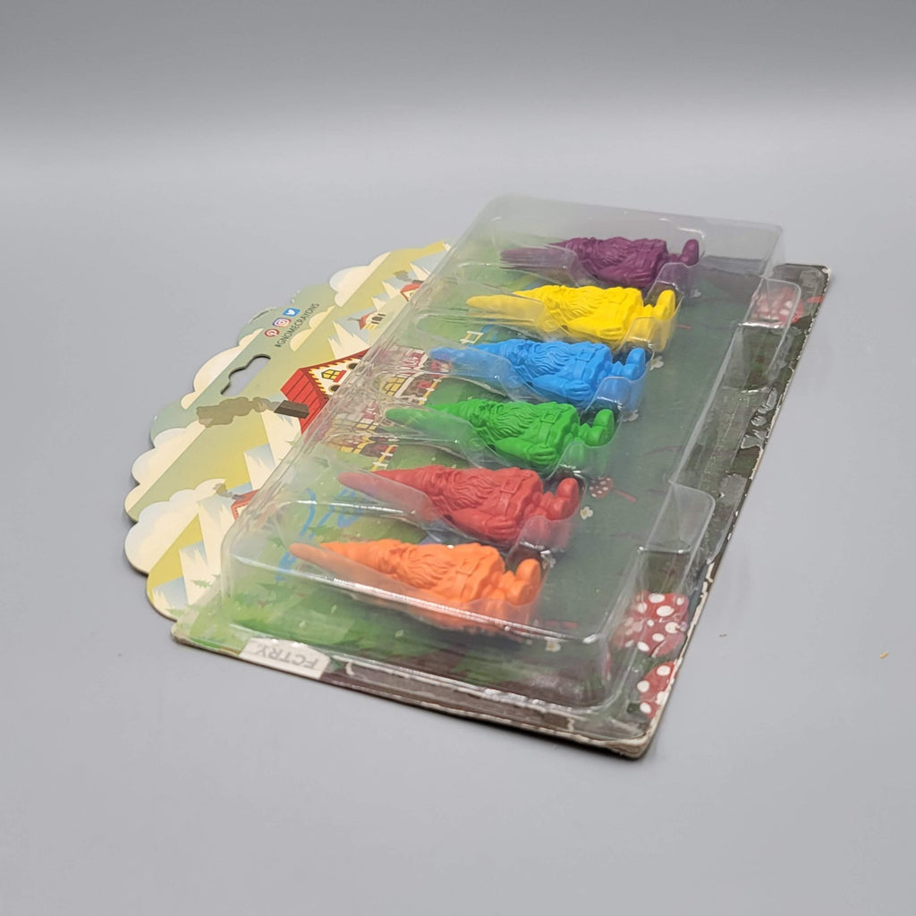 Set Of 6 Bavarian Gnome Crayons Jailbreak Toys By FCTRY Super Cute New In Pkg