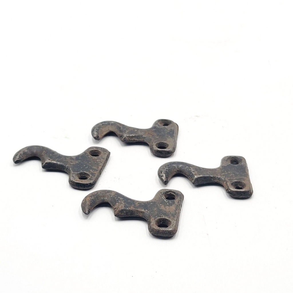 Vintage Window Sash Lock Keepers Lot of 4 Black Cast Iron