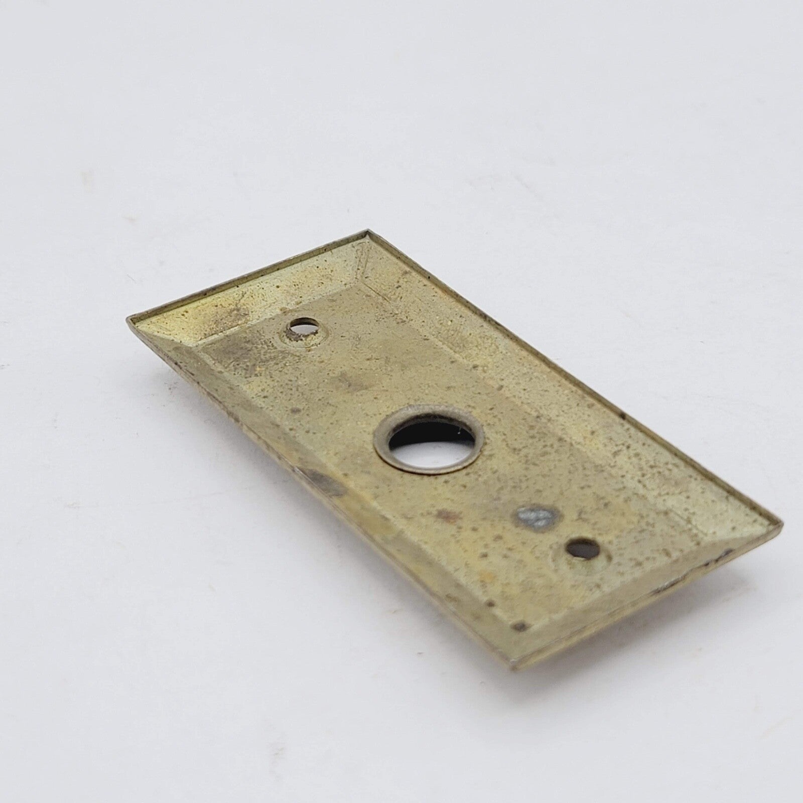 Vintage Brass Doorknob Back Plate Closet Screen Door Small 3.25" x 1.5"