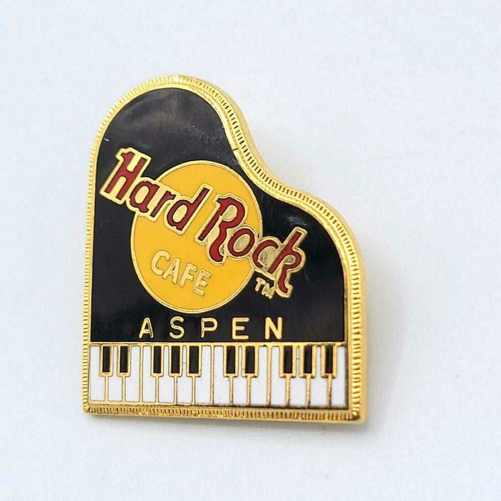 Hard Rock Cafe Pin ASPEN Colorado GRAND PIANO Enamel Lapel Hat Pin 1 1/8"