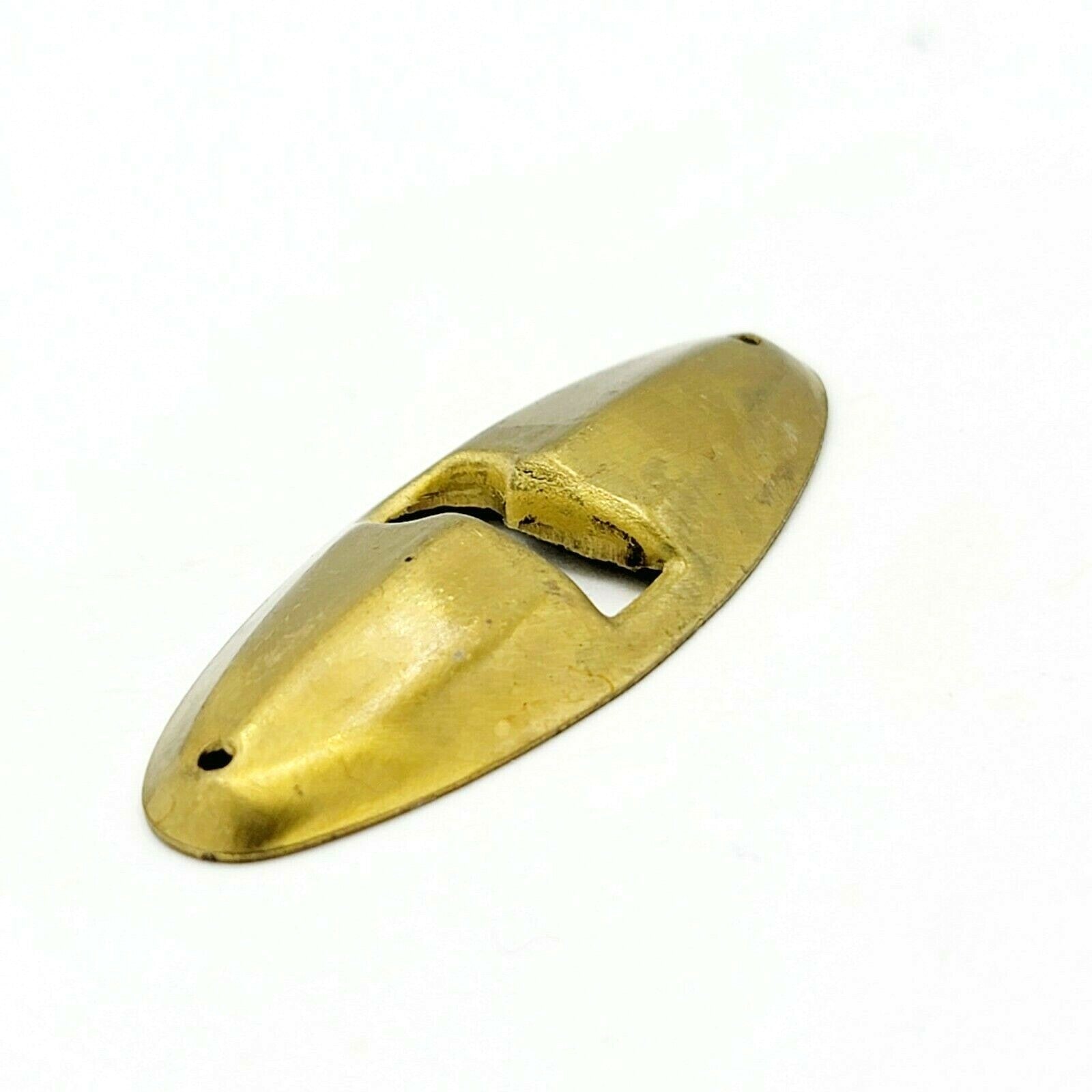 SINGLE Vintage Brass Skeleton Key hole Escutcheon 3/4" x 1 7/8"