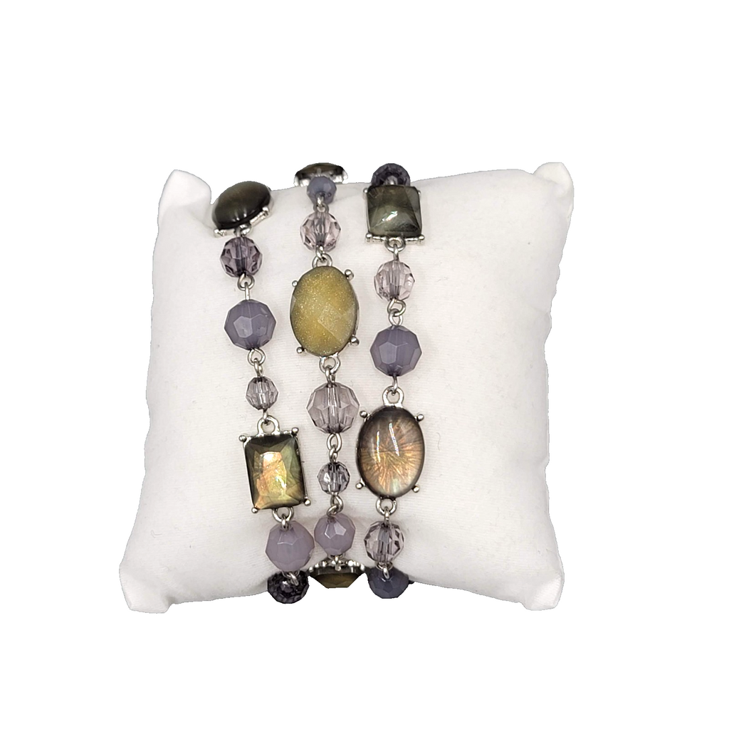 Premier Designs Bracelet Triple Strand Silver tone 