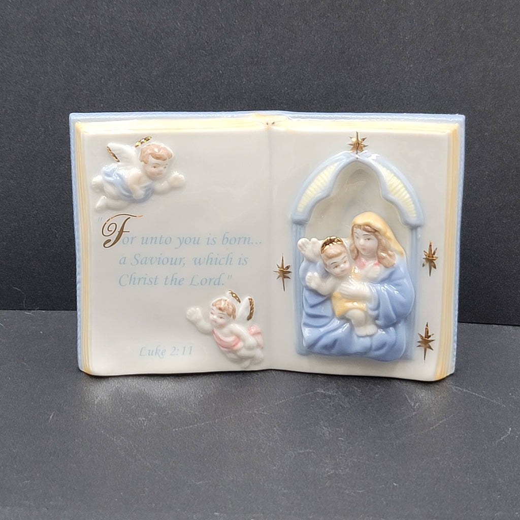 Vintage Avon Inspirational Ceramic Plaque Madonna Child Christmas