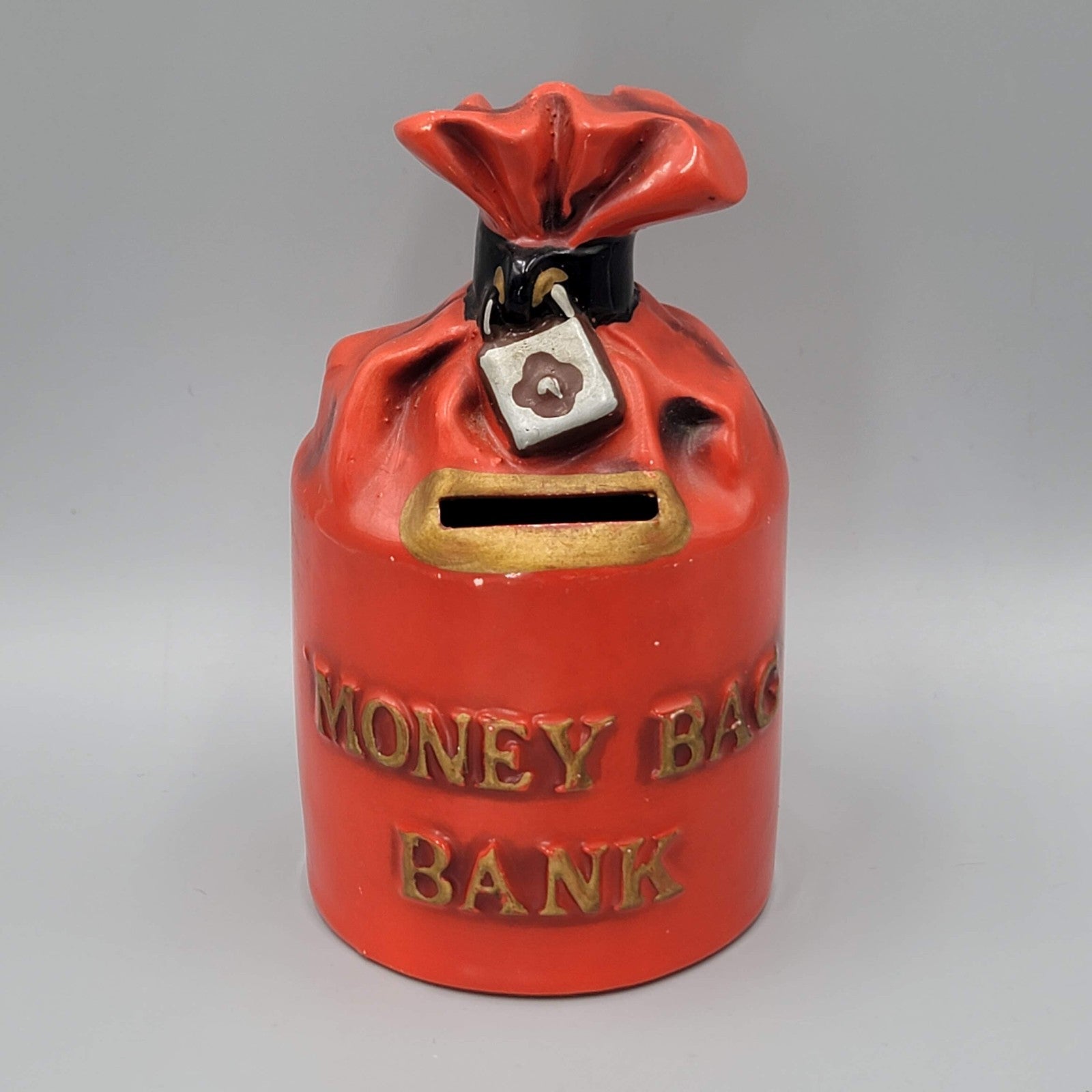 Vintage Ceramic Money Bag Coin Bank Lego Japan No Stopper