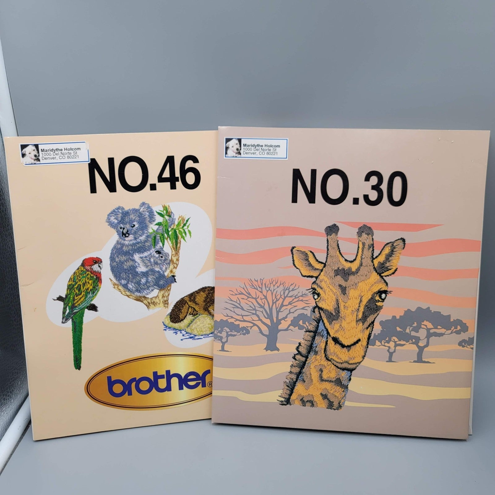 Vintage No 30 and No 46 Embroidery Brother  Lot of 2
