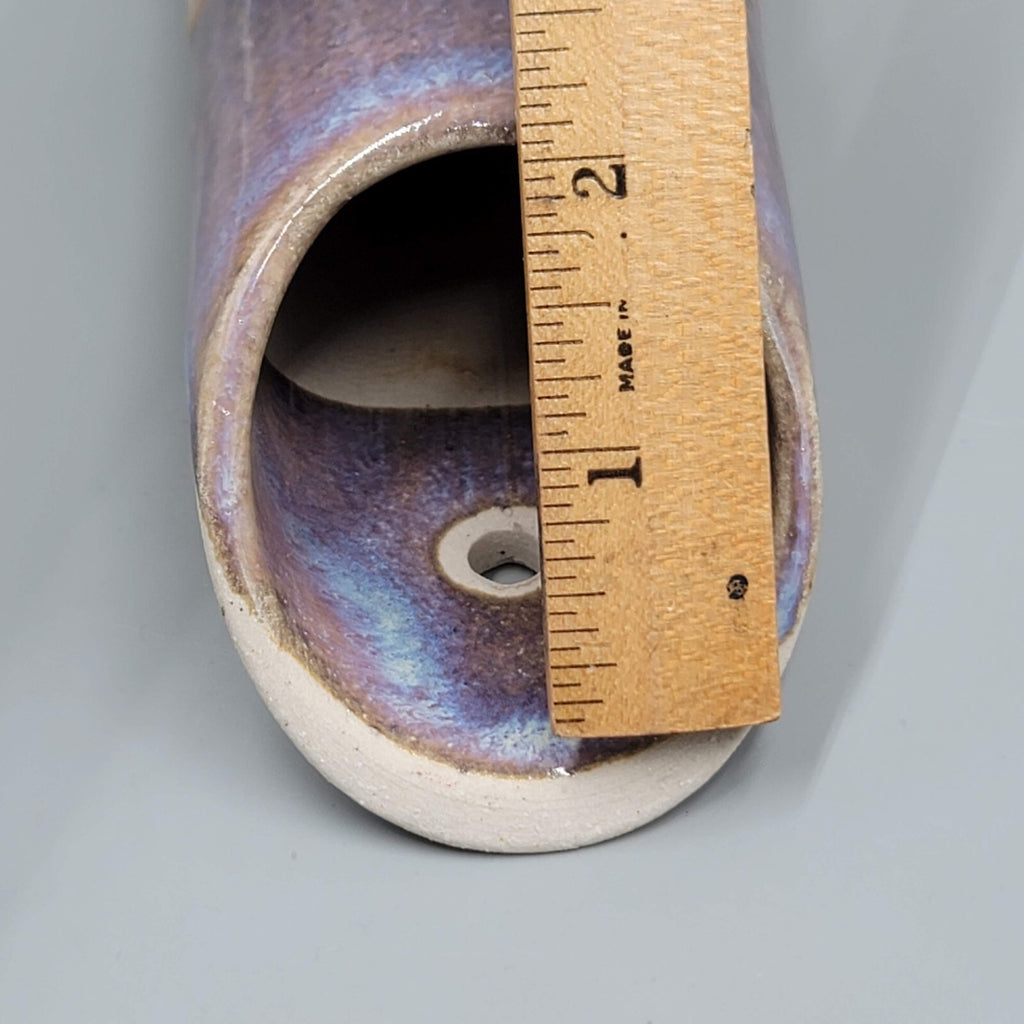 Vintage Wall Pocket VasePottery Handmade Artist Signed 1992