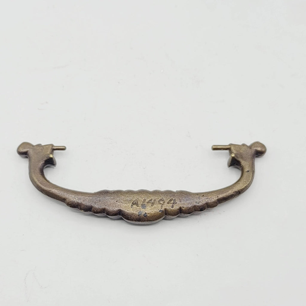 Vintage Single Brass Ornate Bail Pull for 4" Pull Handle Replacement BB