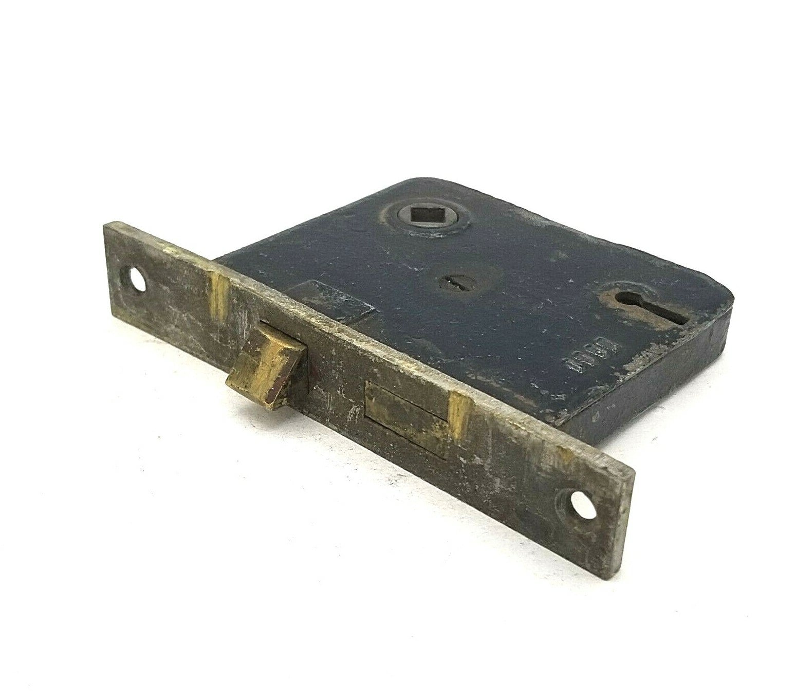 Vintage Cast Iron Door Mortise Lock Salvage Hardware Skeleton Key hole  B152