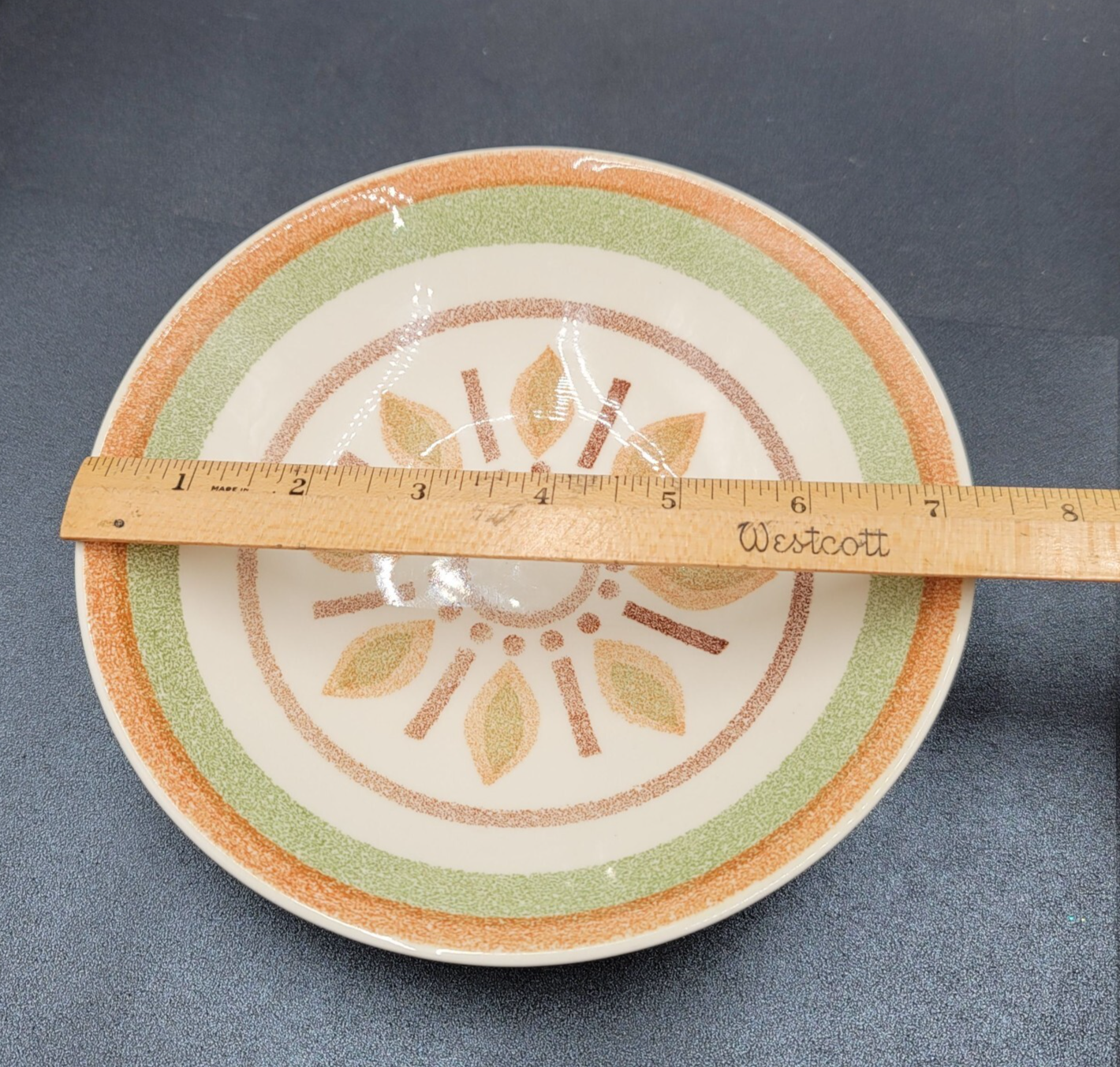 Vintage Taylor Smith Ironstone Salad Bowls Indian Morn Lot of 2 Mid Mod 7.25"