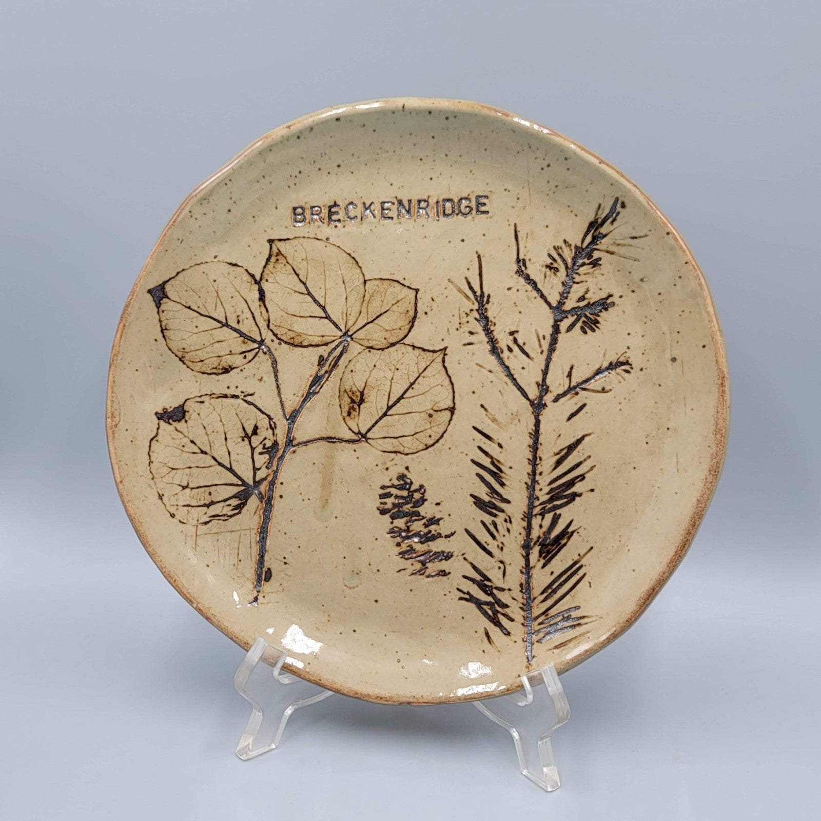 Chautauqua Souvenir Plate Colorado Artisan Pottery 8 in