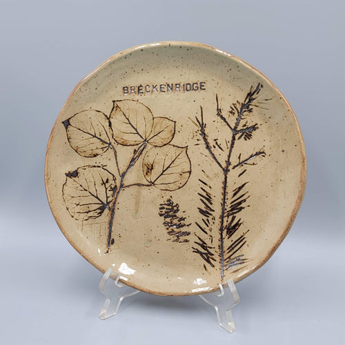 Chautauqua Souvenir Plate Colorado Artisan Pottery 8 in