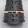Madewell Gold Tone Black Stone Bangle Bracelet 7.75"