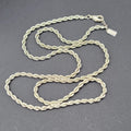 Vintage Revelon Twist Rope Necklace Silver tone Estate Costume Jewelry 24"