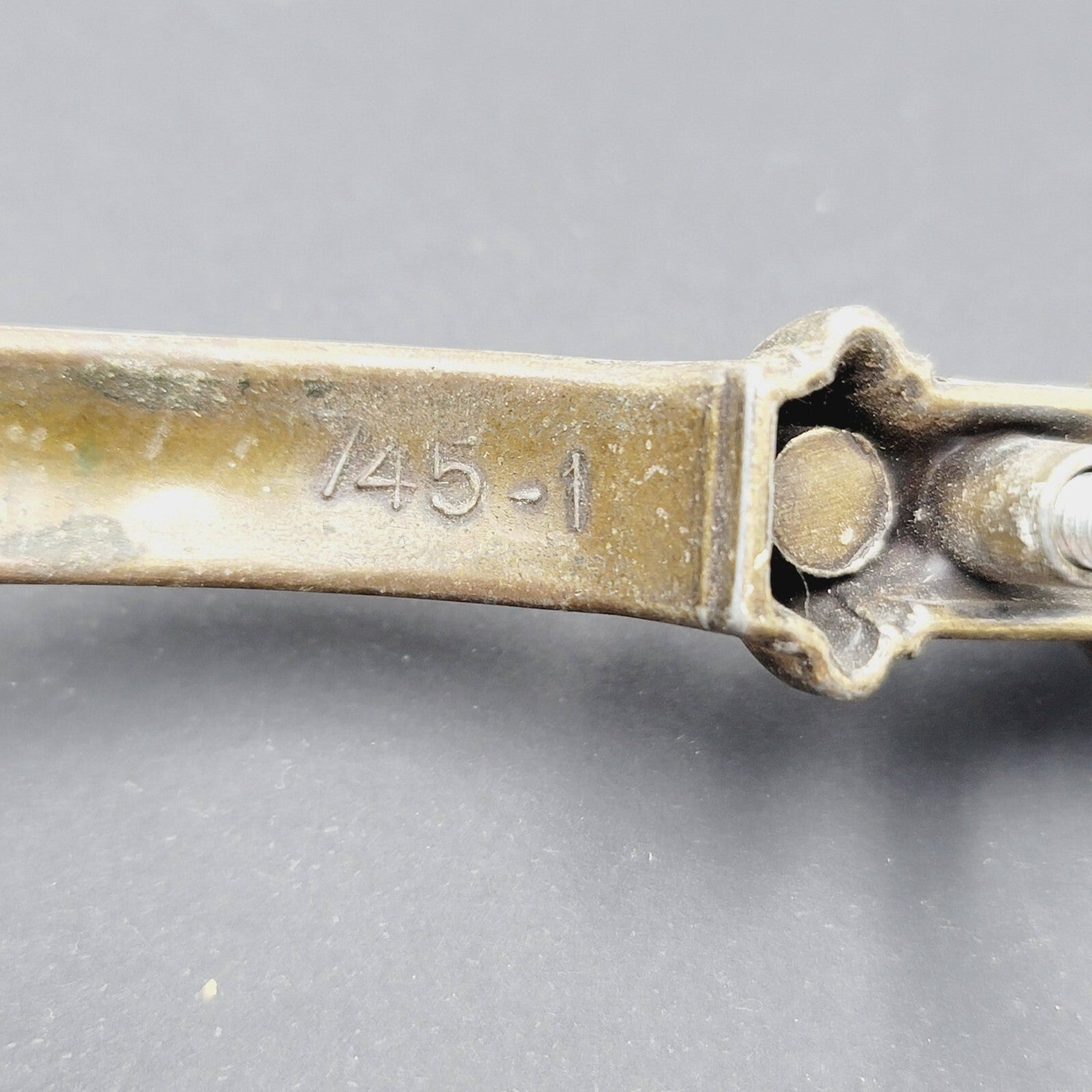 Vintage Brass Drawer Pull Salvage Hardware 3" H0172