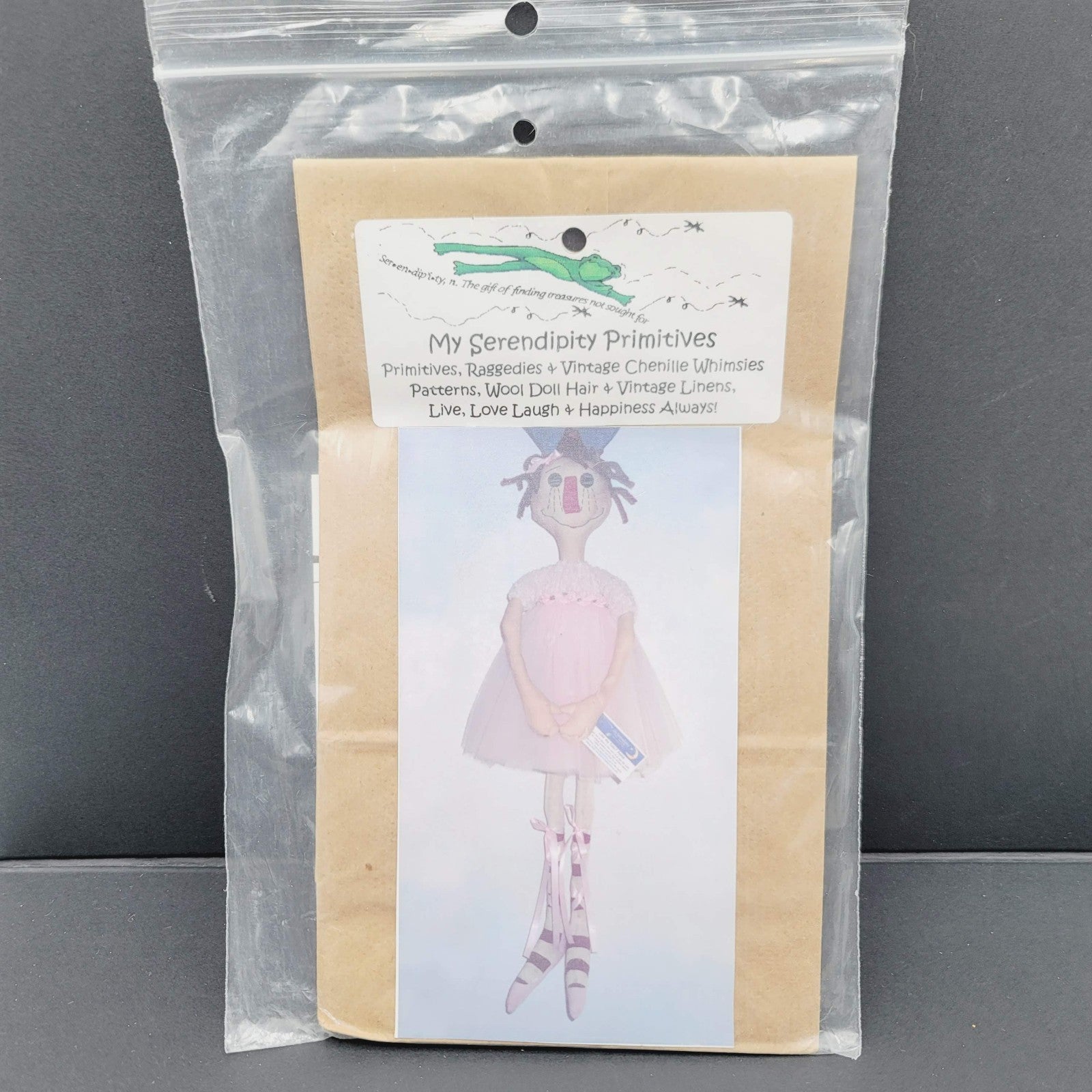 Vintage PATTERN Primitive Raggedy Doll My Serendipity Primitives 2003