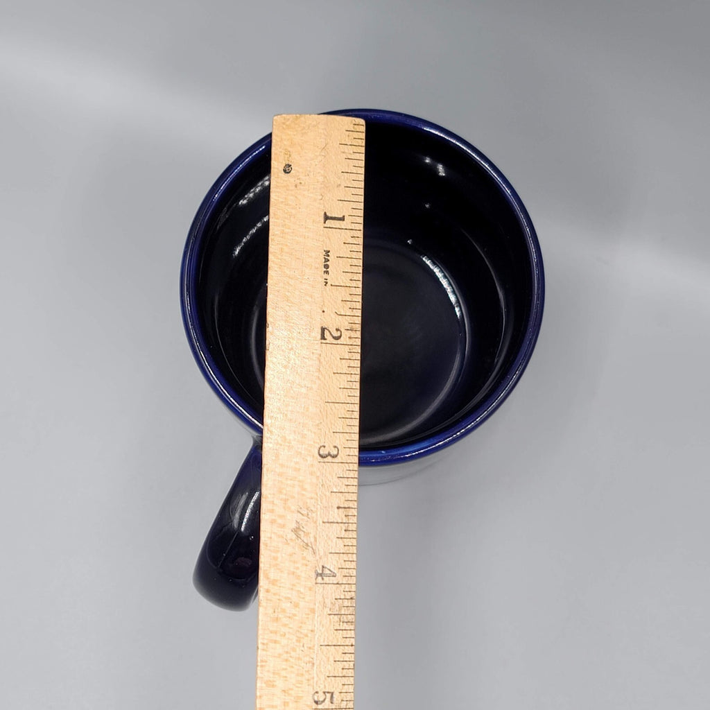 Vintage TJs Lax Coffee Mug Dark Blue Snowing Cows Funny