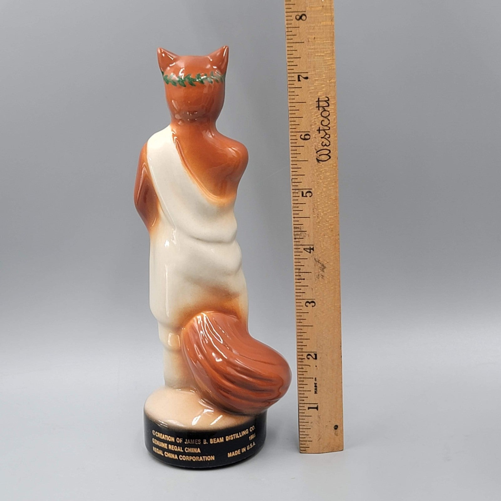 Jim Beam 1985 15th Annual Convention Las Vegas NV Fox in Toga Figurine 7 1/2”