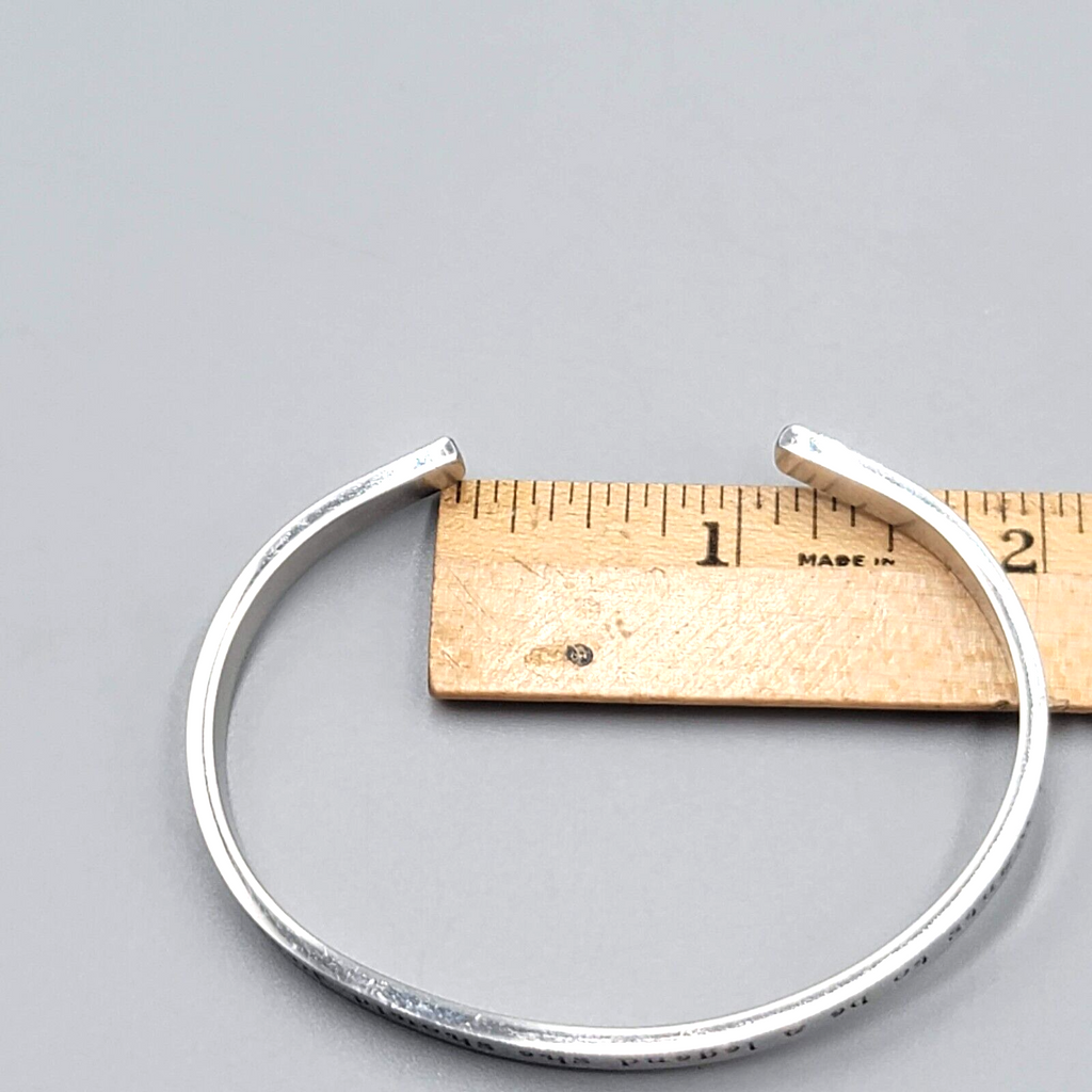 Calamity Jane Quote Bracelet Silver tone Quote 7.25"