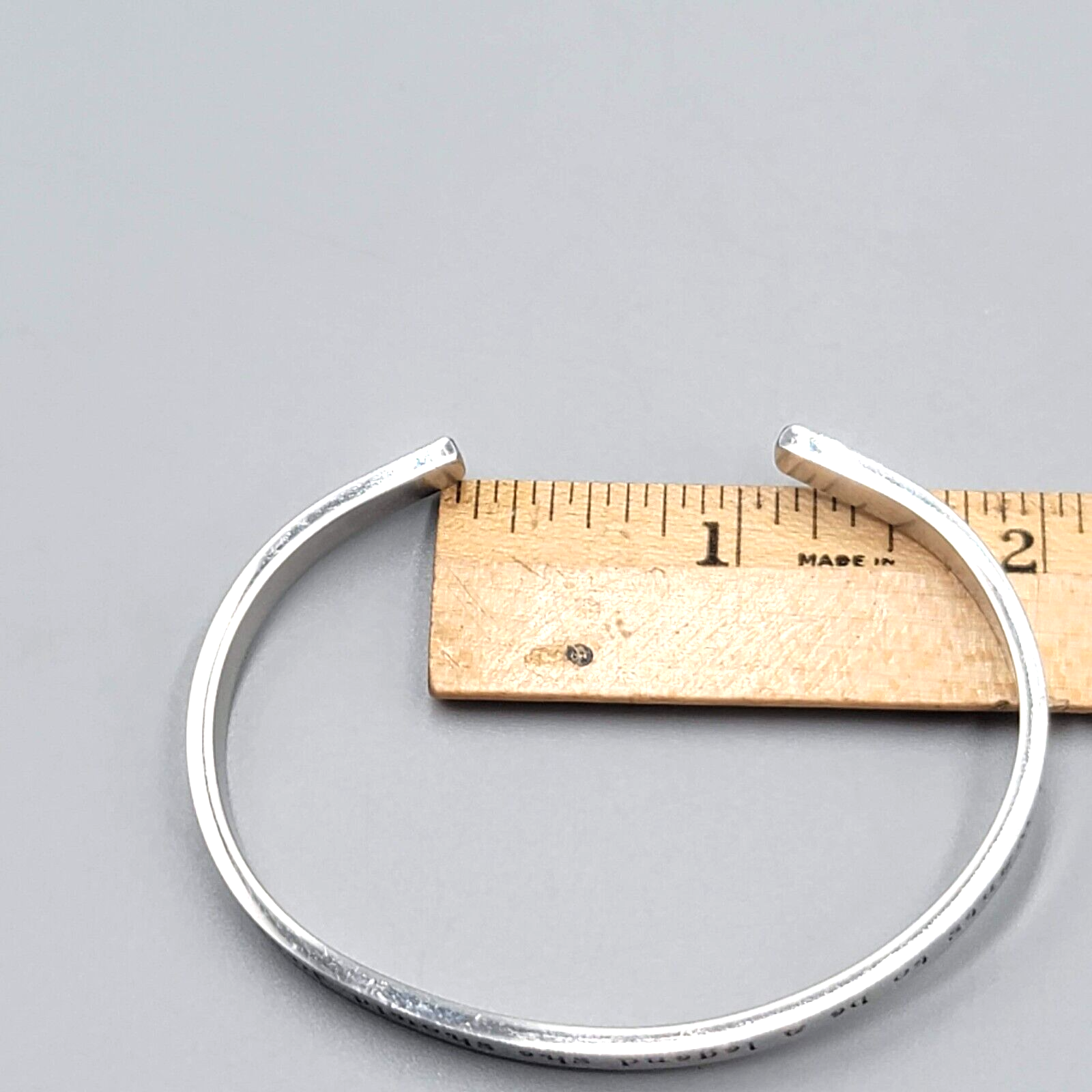 Calamity Jane Quote Bracelet Silver tone Quote 7.25"