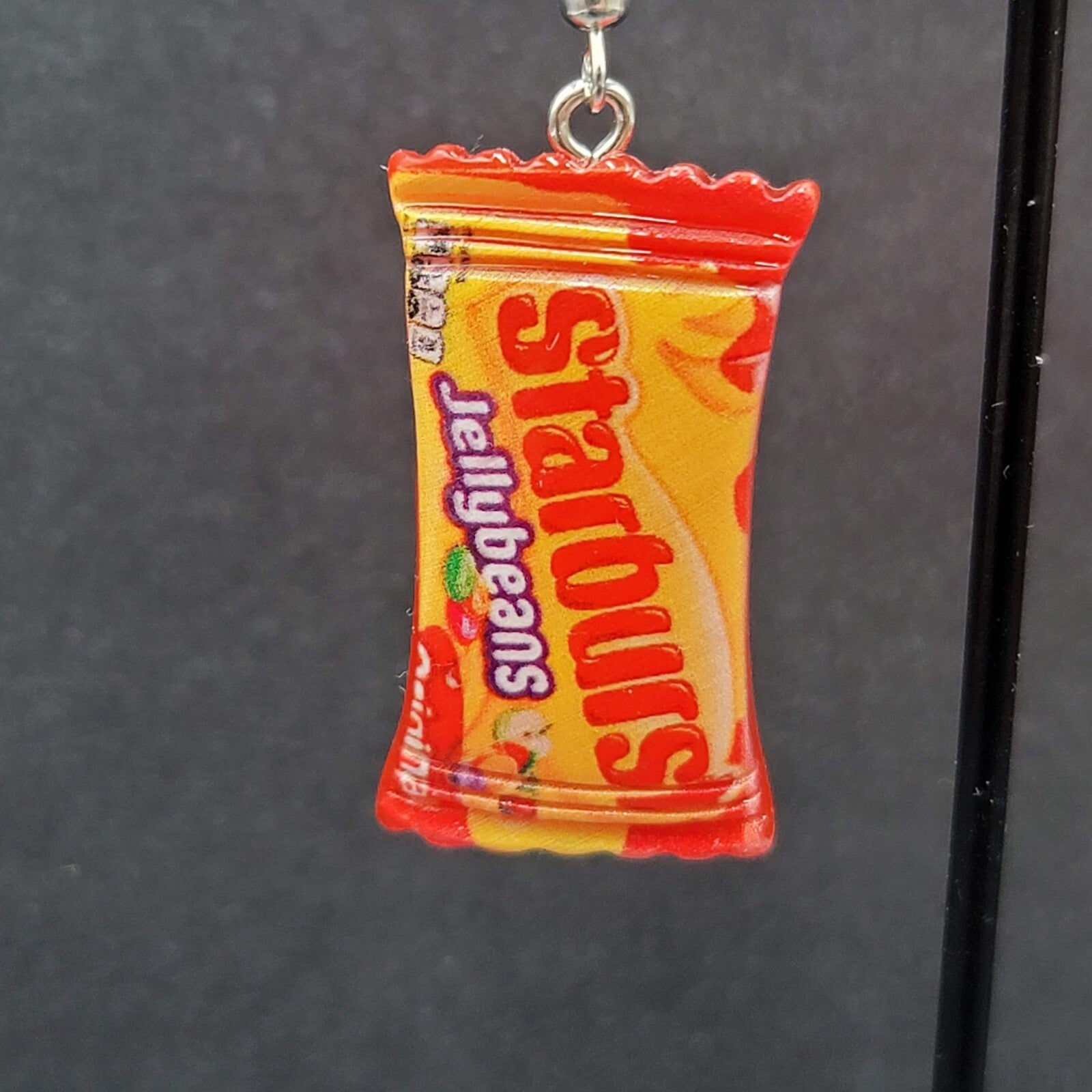 New STARBURST JELLYBEANS Candy Pierced Earrings Acrylic Dangle 1.25"