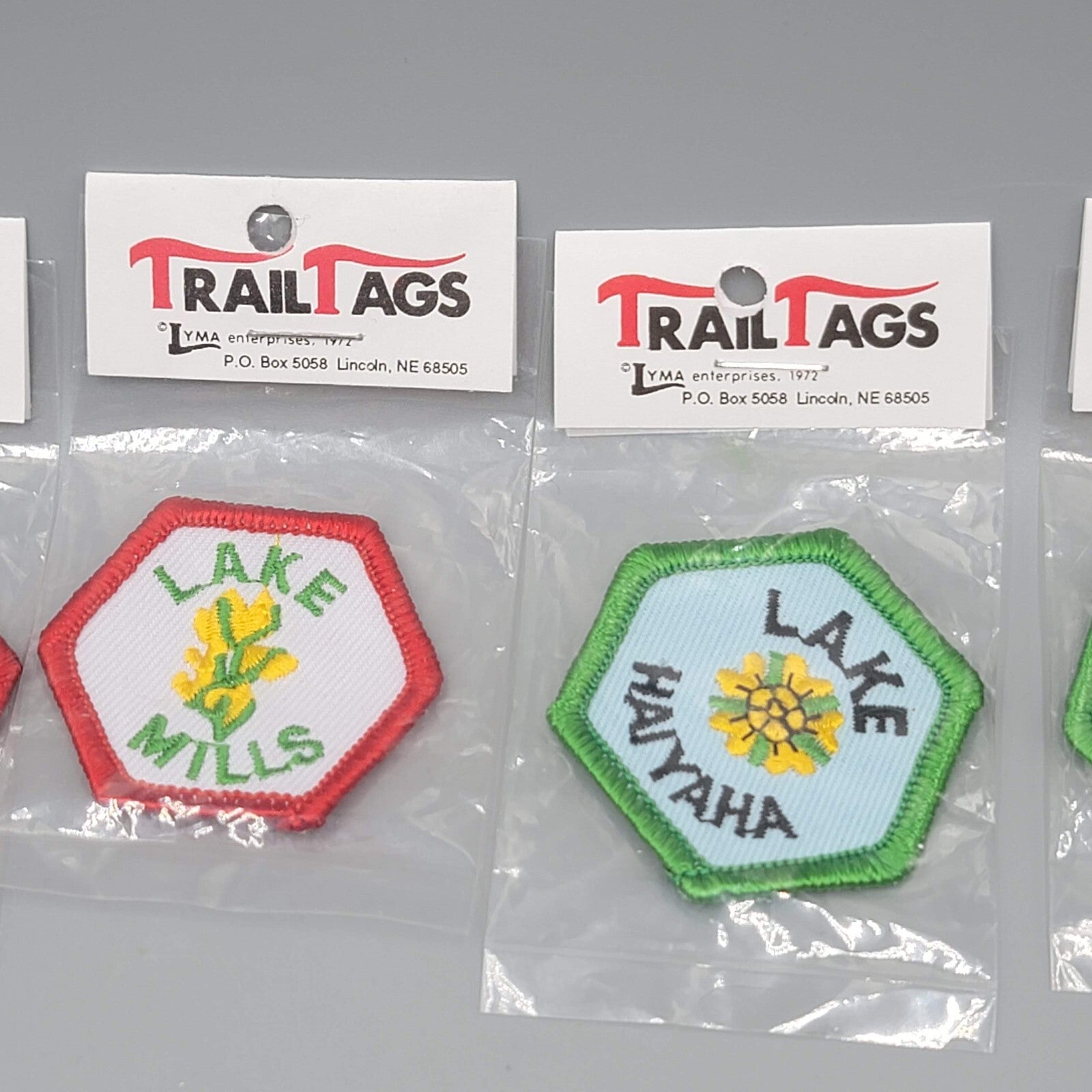 Trail Tags Embroidered Patch Lot of 6 Hallett Ute Haiyaha Mills Fern Lake Albert