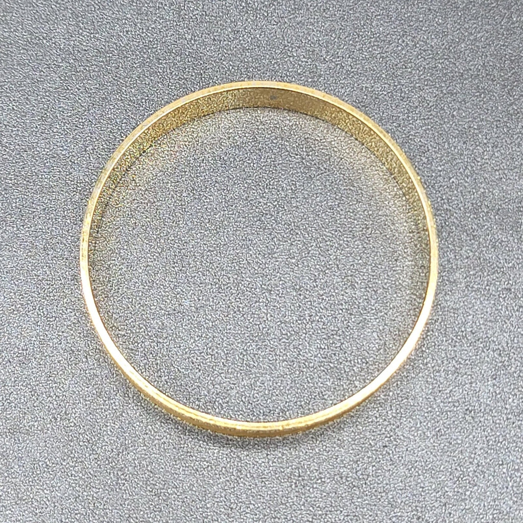 Vintage Bangle Bracelet Gold Plated Etch Design 8" x 1/2"