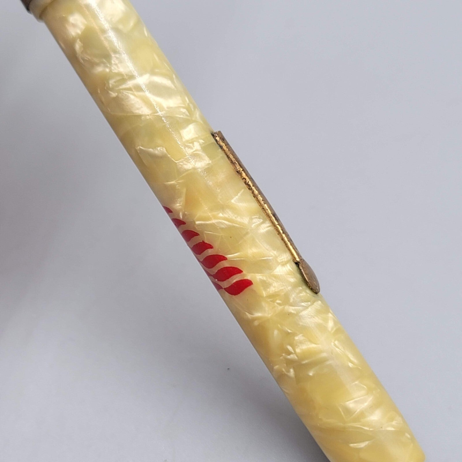 Vintage Celluloid Fountain Pen Avon American Flag