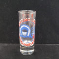 Vintage Eskimo Joes Stillwater OK 4 in  shooter shot glass- logo on clear