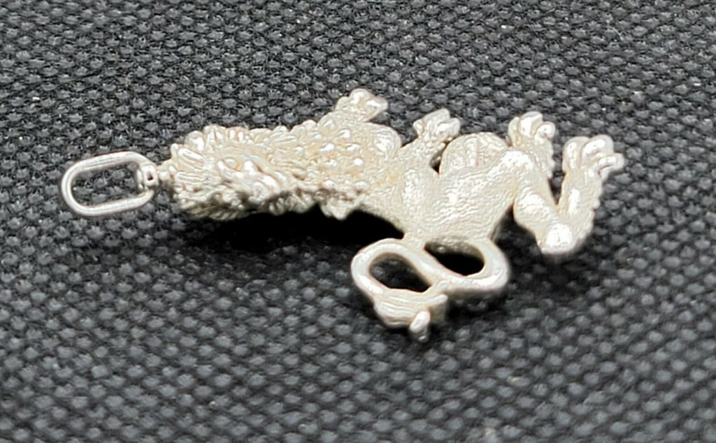 Lion Leo Zodiac Textured Silver tone 3D Pendant Only 1 1/2"