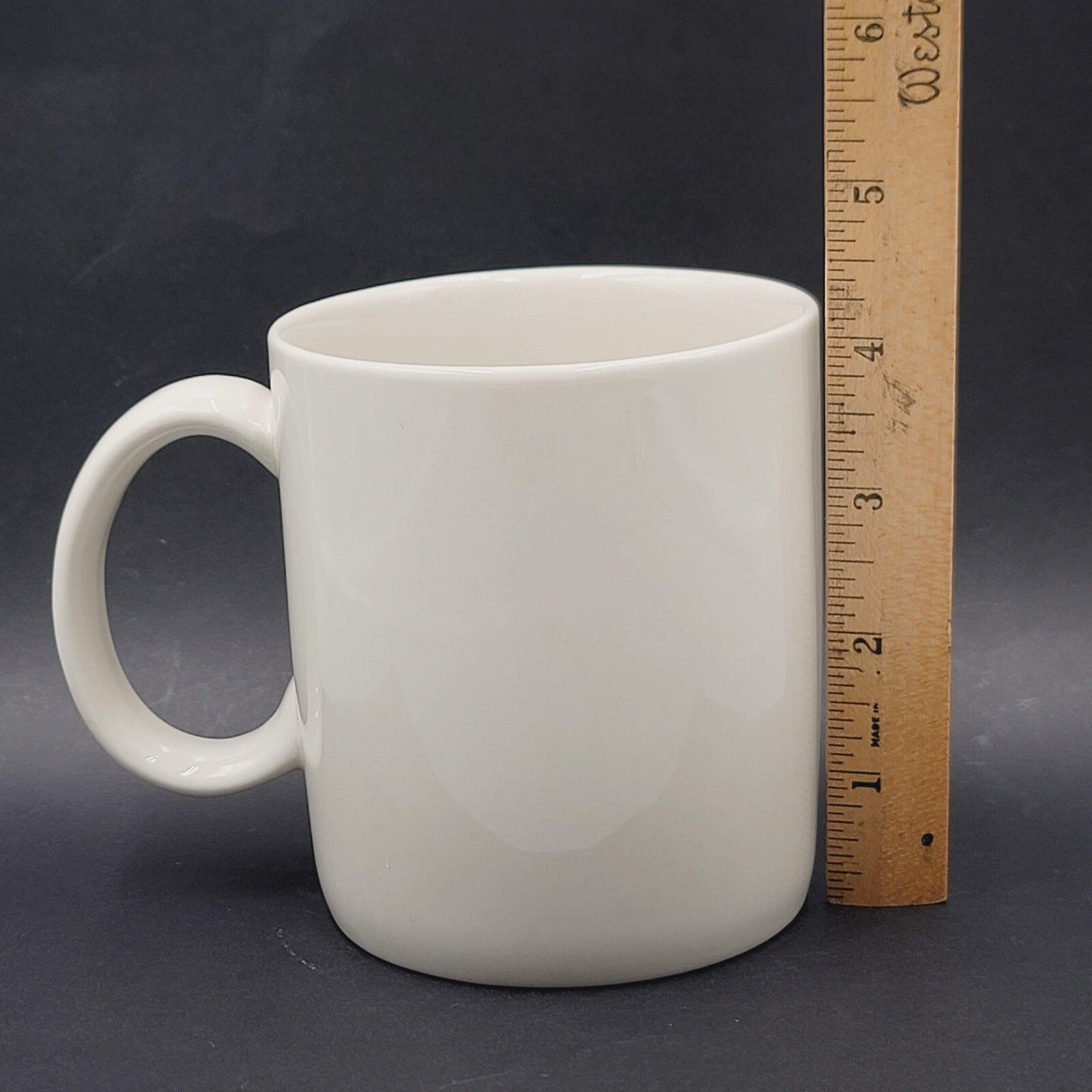 Owl Coffee Mug Embossed Bird White Ceramic  Cup Tag Brand