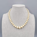Vintage Glass Imitation Pearls Necklace Graduated Beads 15 in Needs Cleaning